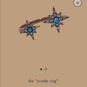 Taylor swift Arcade Ring blue opal adjustable